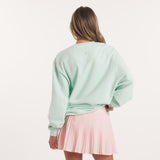 Cotton Sweatshirt | On Model Back | with Camellia skirt