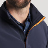 Navy With Orange | On Model Collar Details