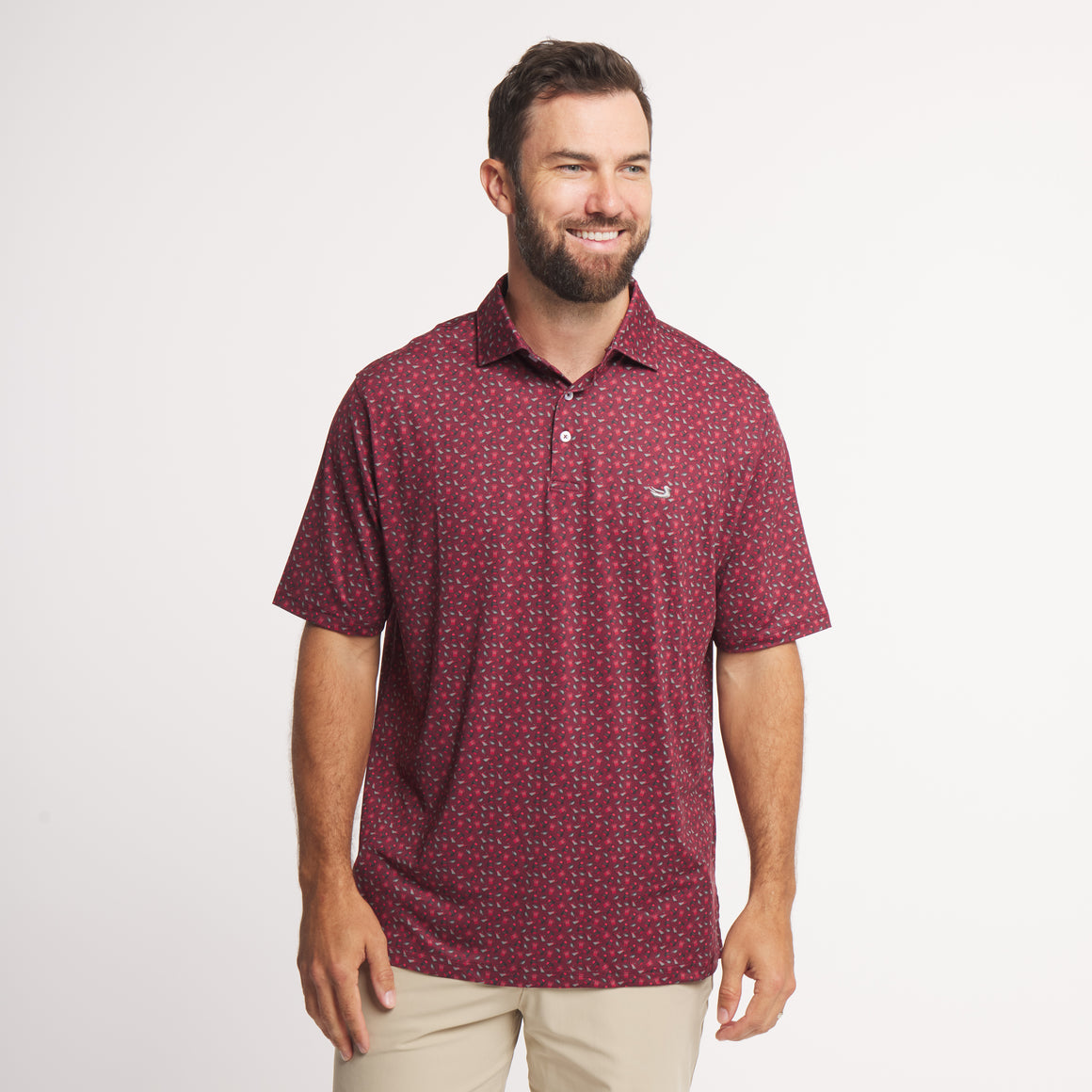 Dark Gray & Maroon Football | ON MODEL | FRONT