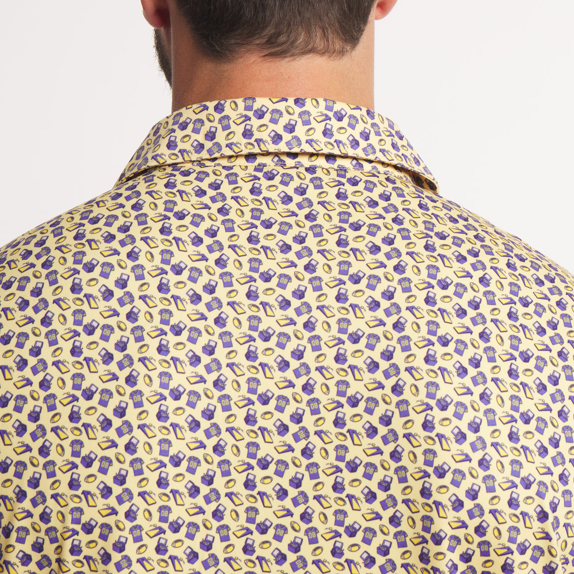 Purple & Yellow Football | ON MODEL | DETAIL
