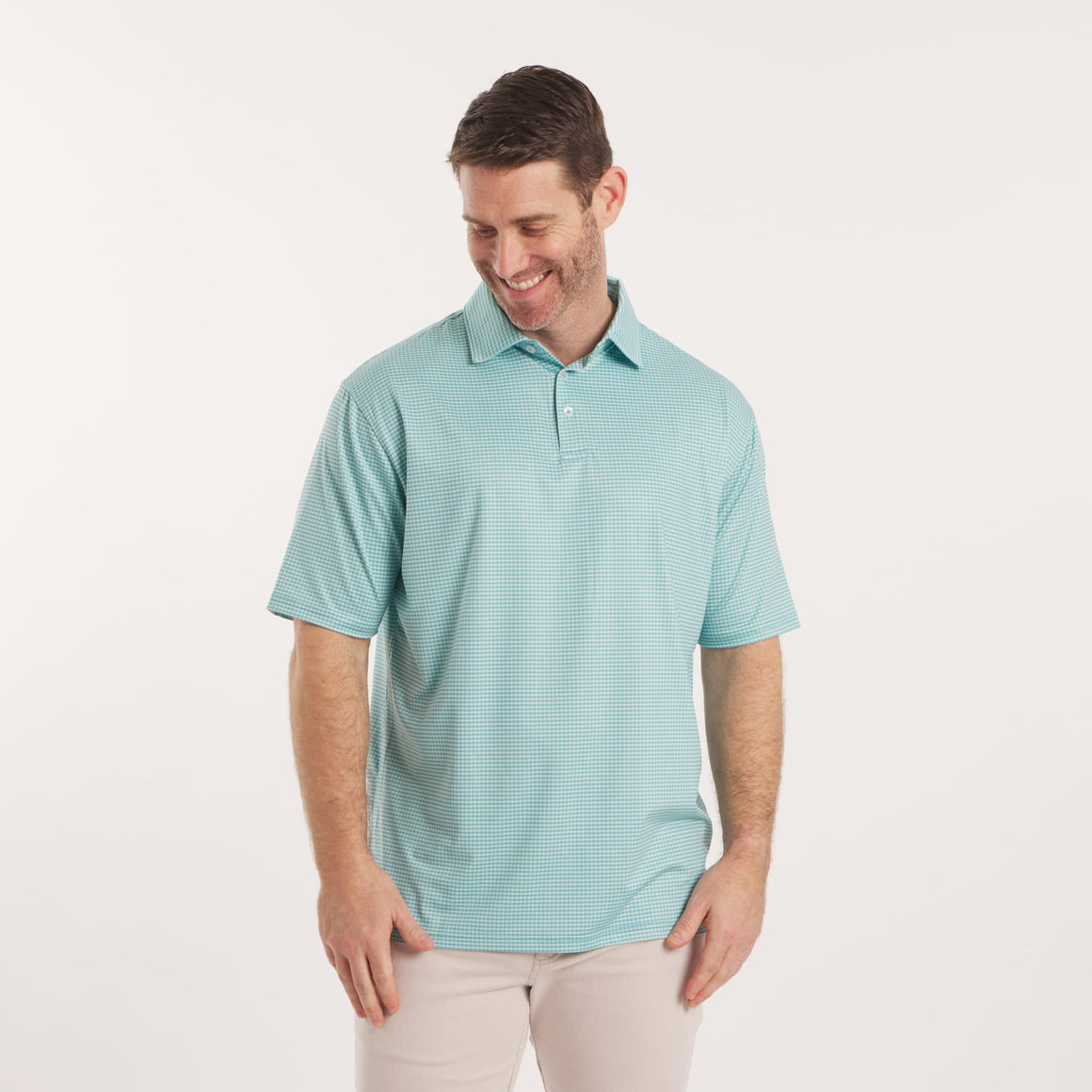 Mint & Seafoam Gingham | On Model | Front