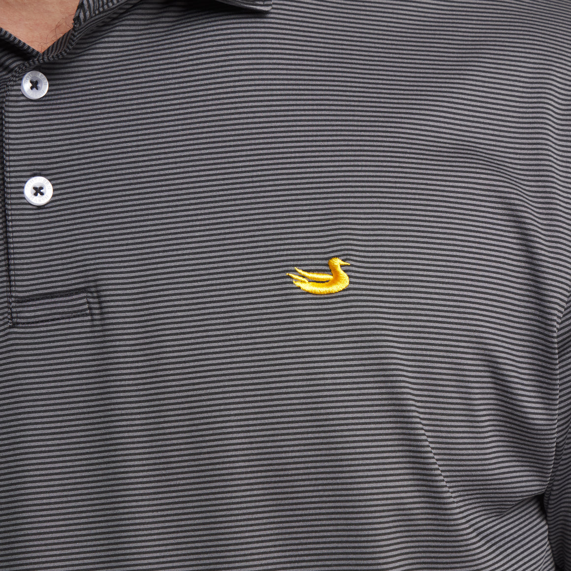 Black & Dark Gray Stripe | ON MODEL | LOGO
