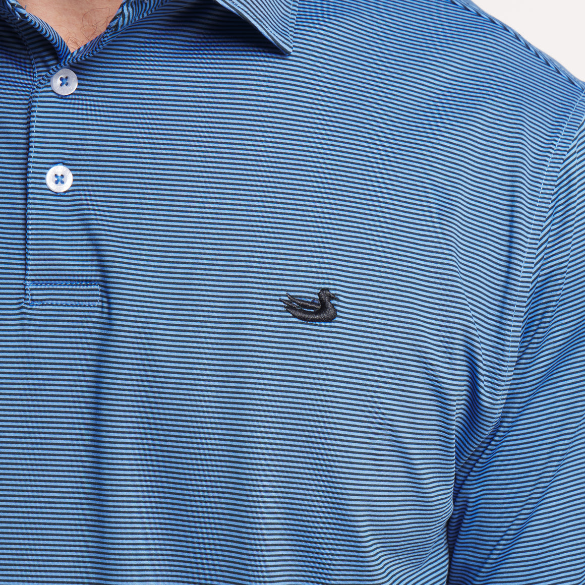 Navy & French Blue Stripes | ON MODEL | LOGO