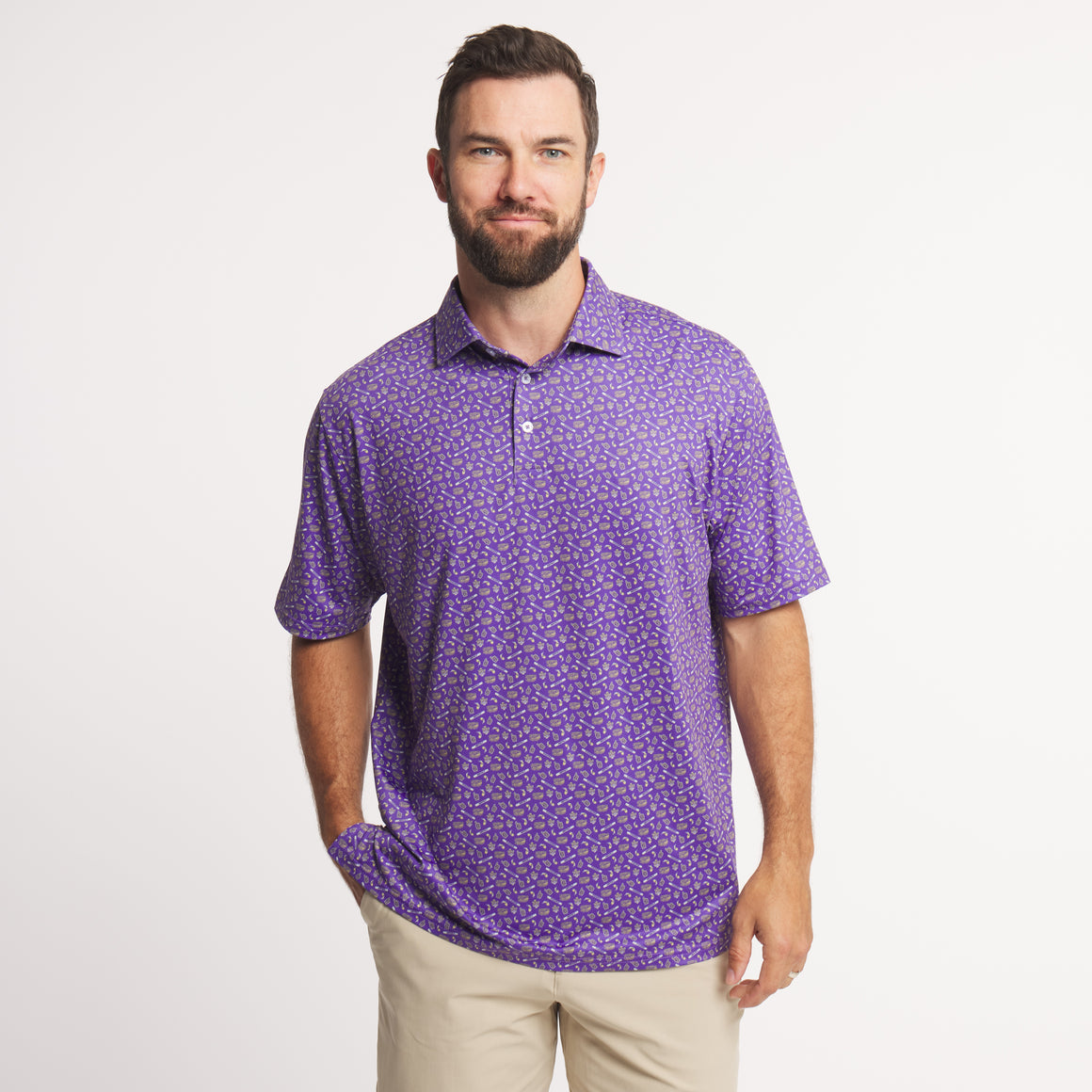 Purple Stadium Print | ON MODEL | FULL OUTFIT
