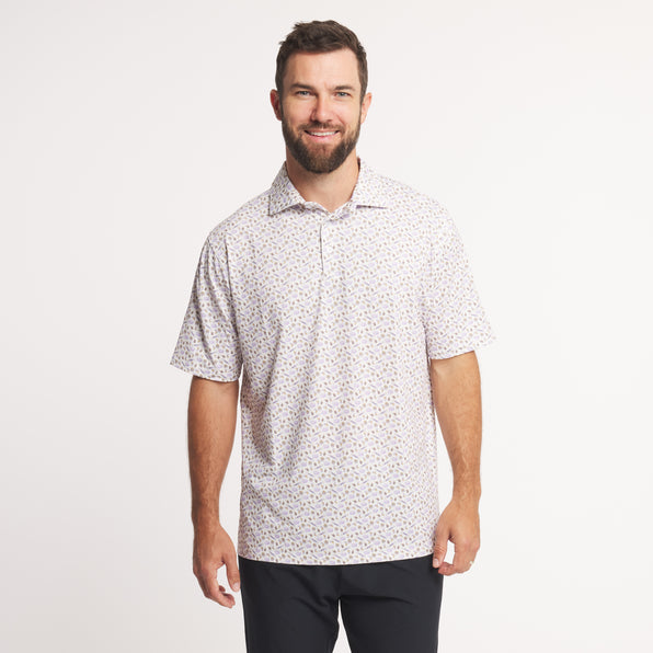 White Stadium Print | ON MODEL | FRONT