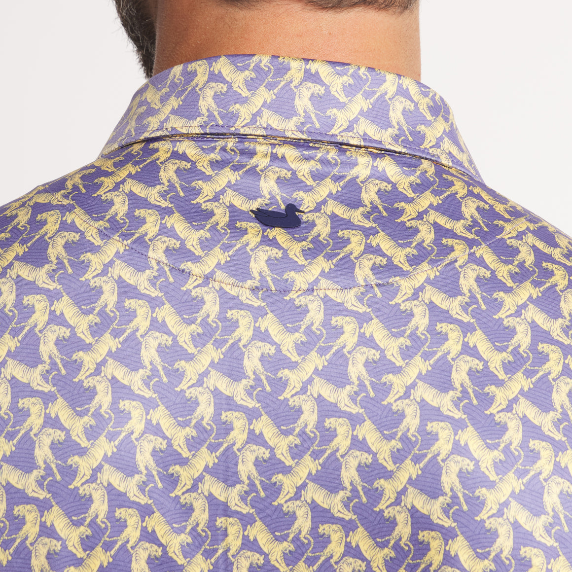 Purple With Yellow Tigers | ON MODEL | LOGO
