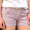 Gray and Neon Pink Stripe | Brighton Short | Turner Stripe