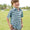 Slate and Mint Stripe | Youth Bermuda Performance Polo | Davis